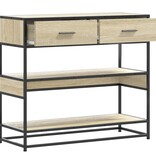 vidaXL Wandtafel 90x35x80 cm bewerkt hout sonoma eikenkleurig