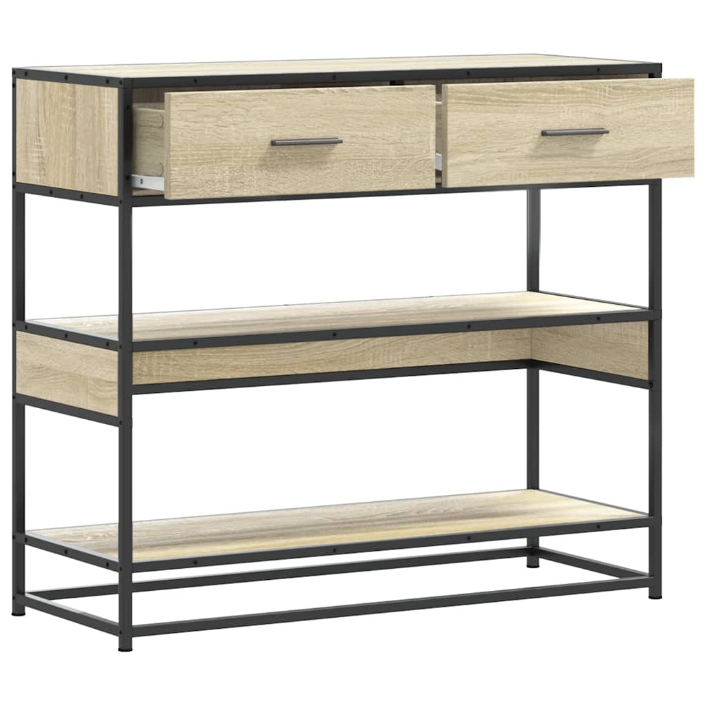 vidaXL Wandtafel 90x35x80 cm bewerkt hout sonoma eikenkleurig