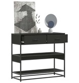 vidaXL Wandtafel 90x35x80 cm bewerkt hout zwart
