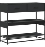 vidaXL Wandtafel 90x35x80 cm bewerkt hout zwart