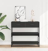 vidaXL Wandtafel 90x35x80 cm bewerkt hout zwart