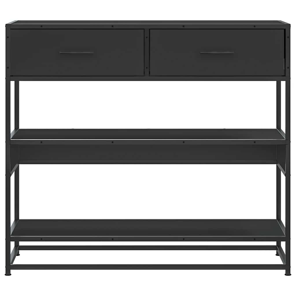 vidaXL Wandtafel 90x35x80 cm bewerkt hout zwart