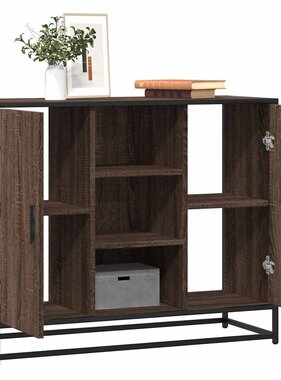 vidaXL Dressoir 92x35x76 cm bewerkt hout bruin eikenkleurig