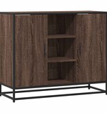 vidaXL Dressoir 92x35x76 cm bewerkt hout bruin eikenkleurig