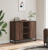 vidaXL Dressoir 92x35x76 cm bewerkt hout bruin eikenkleurig