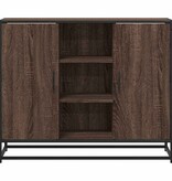 vidaXL Dressoir 92x35x76 cm bewerkt hout bruin eikenkleurig