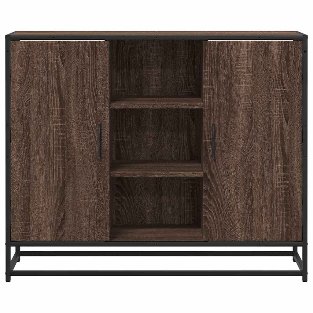 vidaXL Dressoir 92x35x76 cm bewerkt hout bruin eikenkleurig