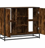 vidaXL Dressoir 92x35x76 cm bewerkt hout gerookt eikenkleurig