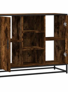 vidaXL Dressoir 92x35x76 cm bewerkt hout gerookt eikenkleurig