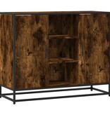 vidaXL Dressoir 92x35x76 cm bewerkt hout gerookt eikenkleurig