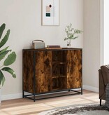 vidaXL Dressoir 92x35x76 cm bewerkt hout gerookt eikenkleurig