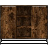 vidaXL Dressoir 92x35x76 cm bewerkt hout gerookt eikenkleurig