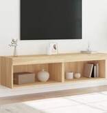 vidaXL Tv-meubels met LED-verlichting 2 st 60x30x30 cm sonoma eiken