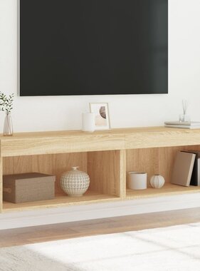vidaXL Tv-meubels met LED-verlichting 2 st 60x30x30 cm sonoma eiken