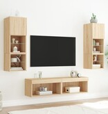 vidaXL Tv-meubels met LED-verlichting 2 st 60x30x30 cm sonoma eiken