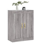 VidaXL Wandkast 69,5x34x90 cm bewerkt hout grijs sonoma eikenkleurig