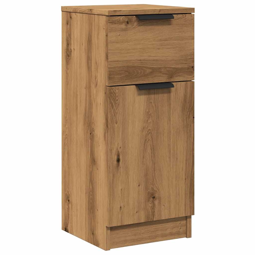 vidaXL Dressoir 30x30x70 cm bewerkt hout artisanaal eikenkleur