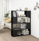 vidaXL Boekenkast/kamerscherm 100x24x124 cm zwart