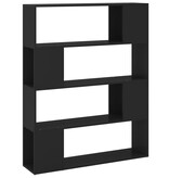 vidaXL Boekenkast/kamerscherm 100x24x124 cm zwart