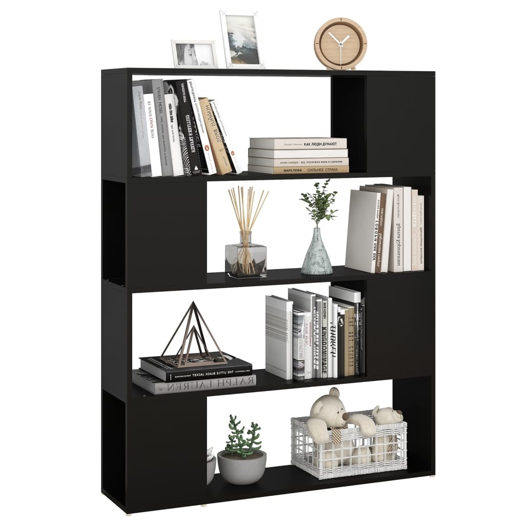 vidaXL Boekenkast/kamerscherm 100x24x124 cm zwart