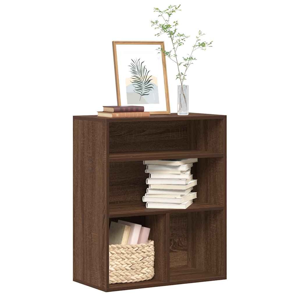 vidaXL Boekenkast 60x30x71,5 cm bewerkt hout bruin eikenkleur