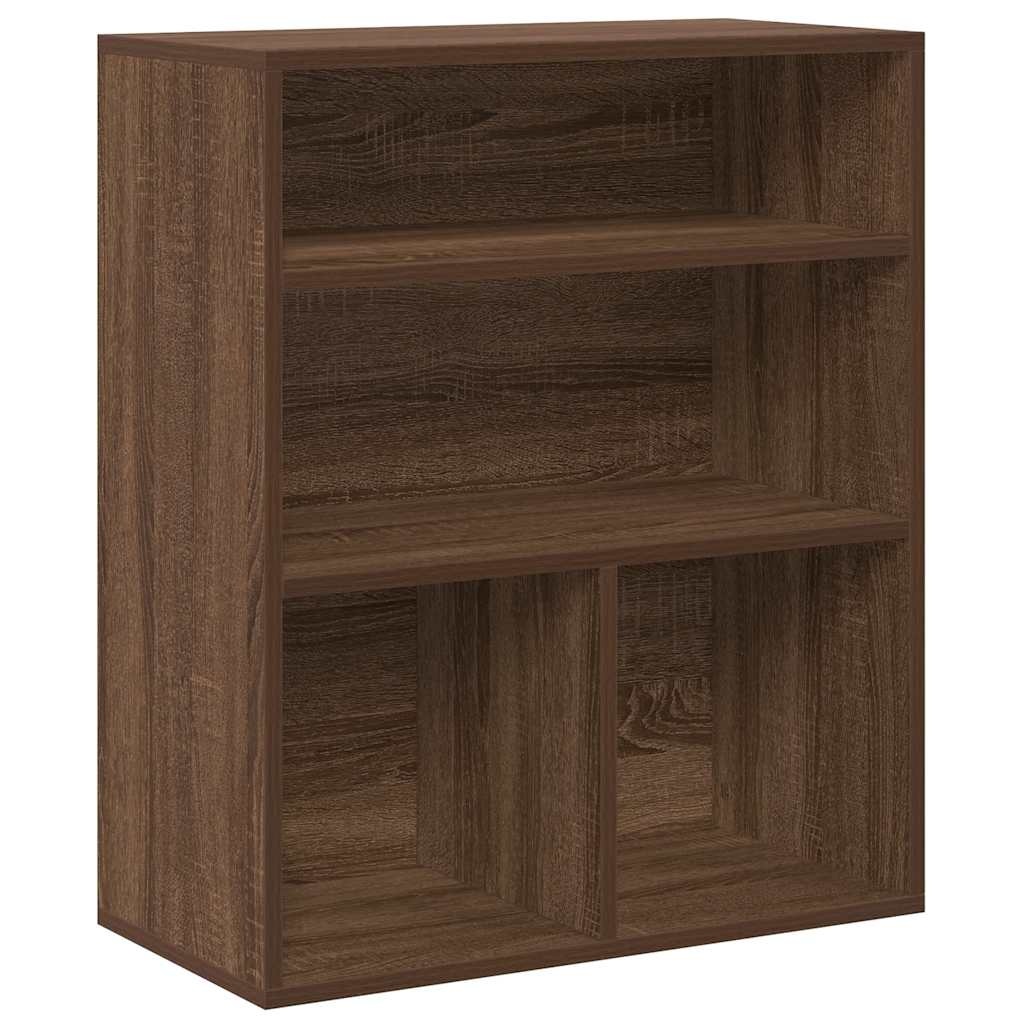 vidaXL Boekenkast 60x30x71,5 cm bewerkt hout bruin eikenkleur