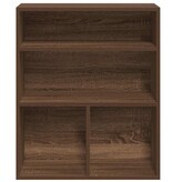 vidaXL Boekenkast 60x30x71,5 cm bewerkt hout bruin eikenkleur