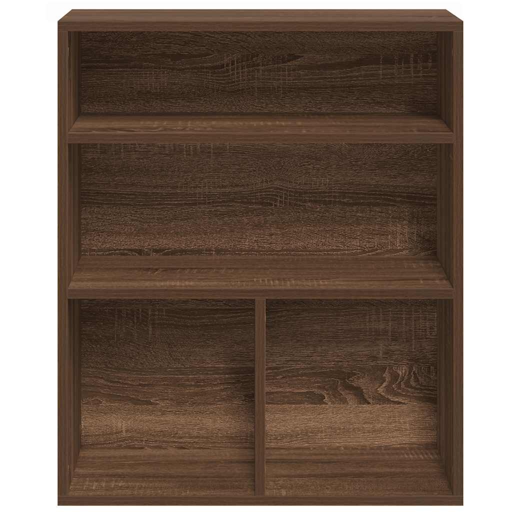 vidaXL Boekenkast 60x30x71,5 cm bewerkt hout bruin eikenkleur