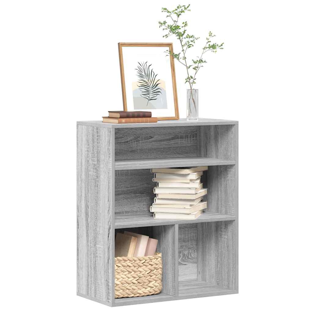 vidaXL Boekenkast 60x30x71,5 cm bewerkt hout grijs sonoma eikenkleurig