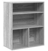 vidaXL Boekenkast 60x30x71,5 cm bewerkt hout grijs sonoma eikenkleurig