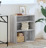 vidaXL Boekenkast 60x30x71,5 cm bewerkt hout grijs sonoma eikenkleurig