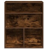 vidaXL Boekenkast 60x30x71,5 cm bewerkt hout gerookt eikenkleurig