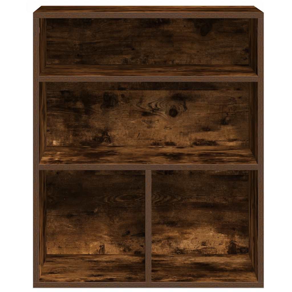 vidaXL Boekenkast 60x30x71,5 cm bewerkt hout gerookt eikenkleurig