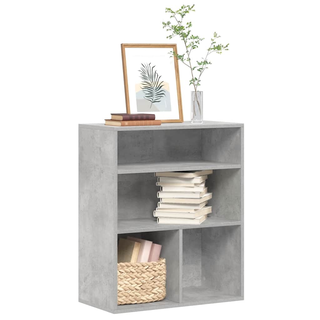 vidaXL Boekenkast 60x30x71,5 cm bewerkt hout betongrijs