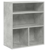 vidaXL Boekenkast 60x30x71,5 cm bewerkt hout betongrijs