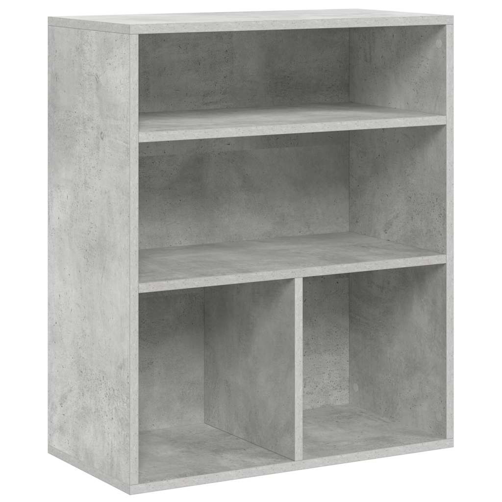 vidaXL Boekenkast 60x30x71,5 cm bewerkt hout betongrijs