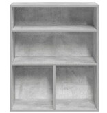 vidaXL Boekenkast 60x30x71,5 cm bewerkt hout betongrijs