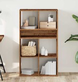 vidaXL Boekenkast 66x31x112 cm bewerkt hout oud houtkleurig