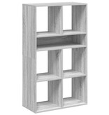 vidaXL Boekenkast 66x31x112 cm bewerkt hout grijs sonoma eikenkleurig