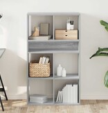 vidaXL Boekenkast 66x31x112 cm bewerkt hout grijs sonoma eikenkleurig