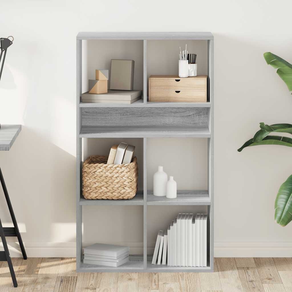 vidaXL Boekenkast 66x31x112 cm bewerkt hout grijs sonoma eikenkleurig