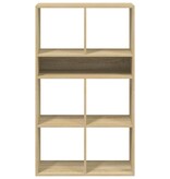 vidaXL Boekenkast 66x31x112 cm bewerkt hout sonoma eikenkleurig