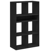 vidaXL Boekenkast 66x31x112 cm bewerkt hout zwart