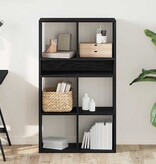 vidaXL Boekenkast 66x31x112 cm bewerkt hout zwart
