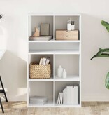 vidaXL Boekenkast 66x31x112 cm bewerkt hout wit