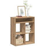 vidaXL Boekenkast 66x31x80 cm bewerkt hout artisanaal eikenkleur