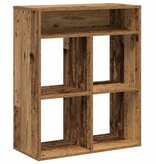 vidaXL Boekenkast 66x31x80 cm bewerkt hout oud houtkleurig