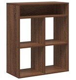 vidaXL Boekenkast 66x31x80 cm bewerkt hout bruin eikenkleur