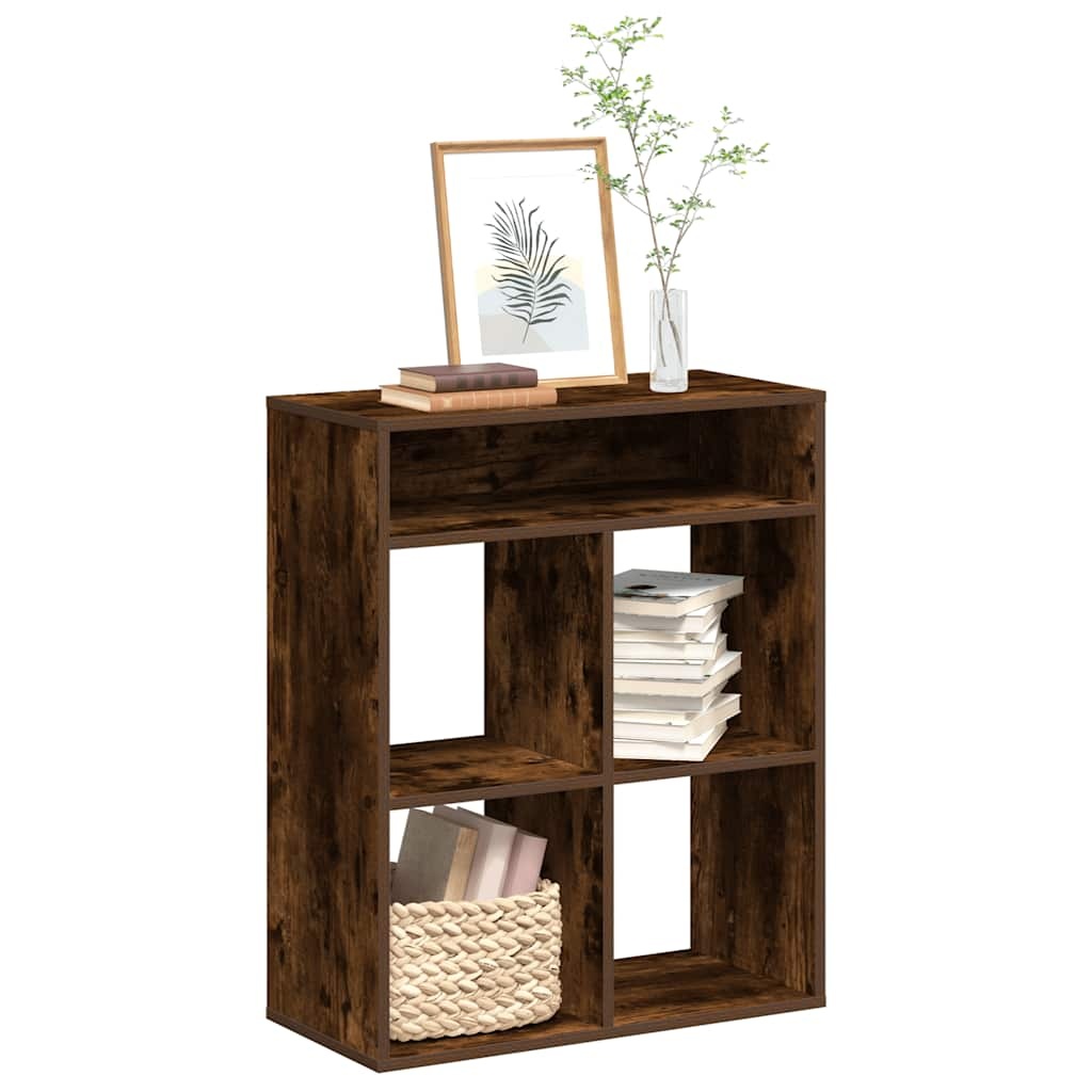 vidaXL Boekenkast 66x31x80 cm bewerkt hout gerookt eikenkleurig
