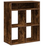 vidaXL Boekenkast 66x31x80 cm bewerkt hout gerookt eikenkleurig